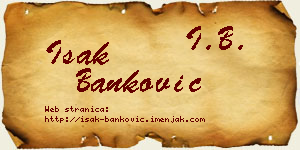Isak Banković vizit kartica